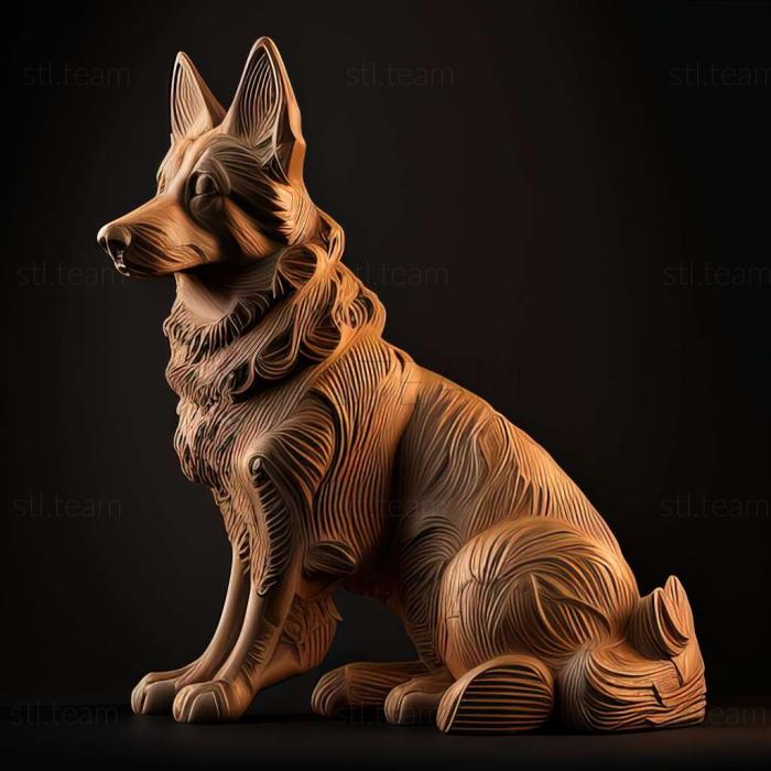 3D model Eastern European Shepherd dog (STL)